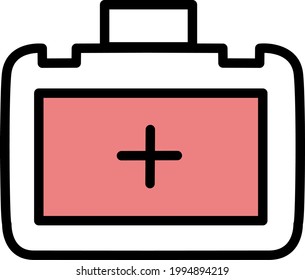 Bolsa de maquillaje, ilustración, sobre fondo blanco.