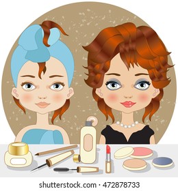 Makeup Before and After