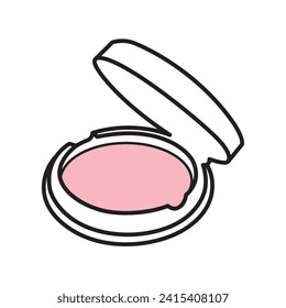 makeup blush powder. eye shadow package design. premium cosmetics illustration