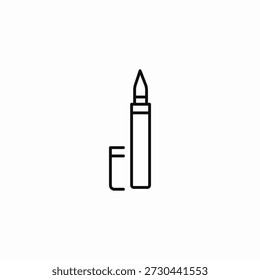 Vector de signo de icono de aplicador de pincel de maquillaje