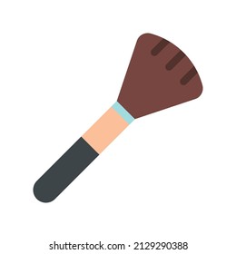 Makeup brush flat icon. Clipart cartoon illustration. Vector sign for mobile app and web sites. 