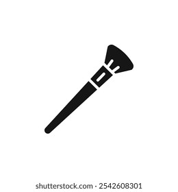 Makeup brush icon black and white vector sign