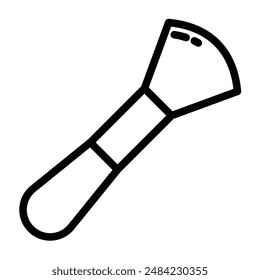 diseño de icono de pincel de maquillaje en estilo relleno y contorneado
