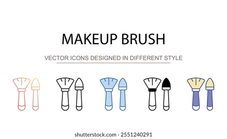 Makeup Brush icon design with white background stock illustration