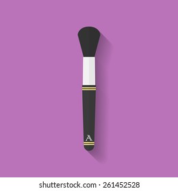 Makeup brush icon. Flat style