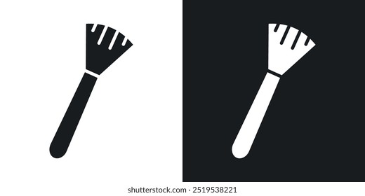 Makeup brush icon icons in black and white filled style