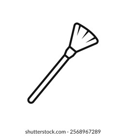 Makeup brush icon Isolated flat vector in outline