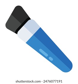 Icono de pincel de maquillaje aislado sobre fondo blanco