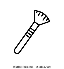 makeup brush icon logo sign set vector outline