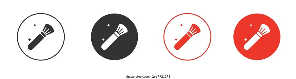 Ícone de pincel de maquiagem para logotipo, símbolo de sinal de vetor para design