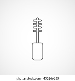 Make-up Brush  Icon On White Background