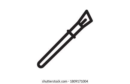  Icono de pincel de maquillaje sobre fondo blanco. ilustración vectorial