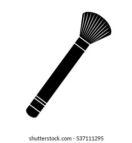 makeup brush icon over white background. vector illustration