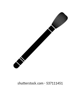 makeup brush icon over white background. vector illustration