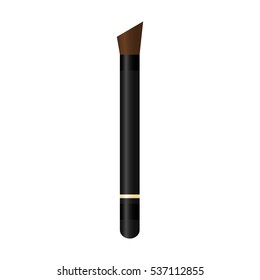 makeup brush icon over white background. vector illustration
