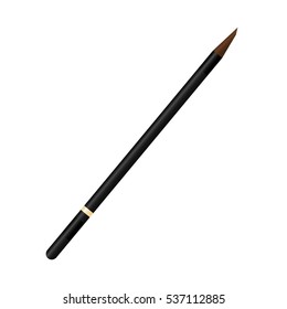 makeup brush icon over white background. vector illustration