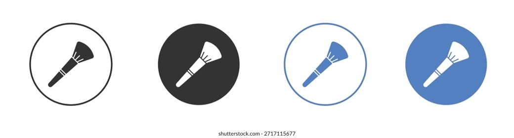 Conjunto de pictograma de icono de pincel de maquillaje. Diseños de iconos de Vector