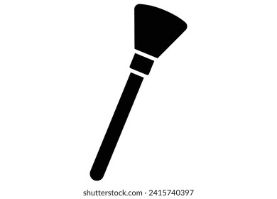 Makeup brush icon. icon related makeup application and beauty. solid icon style. element illustration