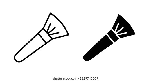Makeup Brush icon representing beauty, cosmetics, makeup application, grooming, and personal care. This editable vector icon is suitable for makeup artists, beauty salons, cosmetic brands, packaging, fashion, websites, applications, and beauty projects.