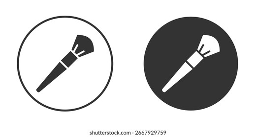 Makeup brush icon silhouette symbol. Vector isolated illustration