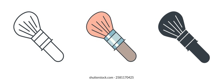 Makeup Brush icon symbol vector illustration isolated on white background