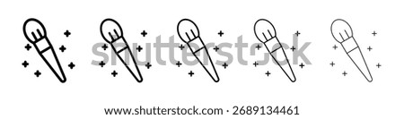 Makeup brush icon Vector Art Illustration