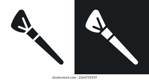 Makeup brush icons in flat syle