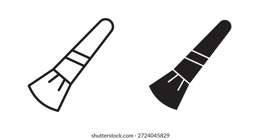Diseño del logotipo de los iconos del cepillo del maquillaje, iconos del pictograma