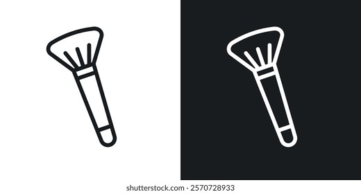 Makeup brush icons set vectors on white background.