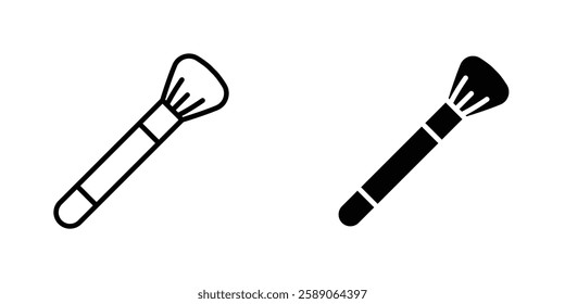 Makeup brush icons thin line illustrations designs