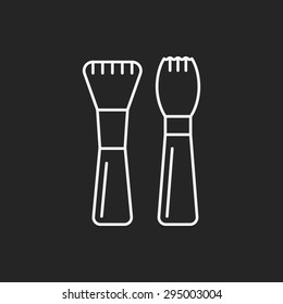 makeup brush line icon