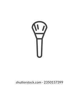 Makeup brush line icon. linear style sign for mobile concept and web design. Makeup Brush outline vector icon. Symbol, logo illustration. Vector graphics