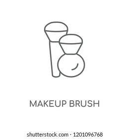 Makeup Brush linear icon. Makeup Brush concept stroke symbol design. Thin graphic elements vector illustration, outline pattern on a white background, eps 10.