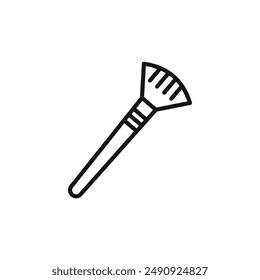 logo de cepillo de maquillaje signo contorno de Vector