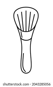 Makeup brush outline icon. Beauty and skincare icon.