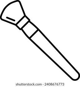 Makeup Brush Outline vector illustration icon