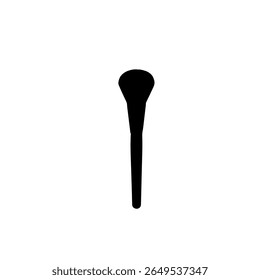 Make-up borstel silhouet vector platte illustratie ontwerp.
