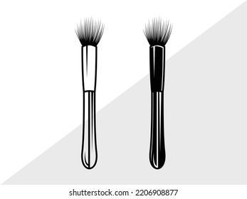 Pincel de maquillaje SVG Ilustración de vectores imprimibles