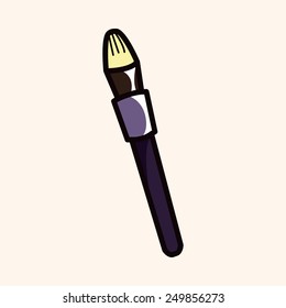 makeup brush theme elements vector,eps