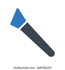 makeup brush vector glyph color icon 