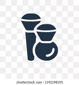 Makeup Brush vector icon isolated on transparent background, Makeup Brush transparency concept can be used web and mobile