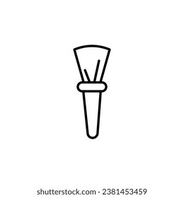 Makeup brush Vector Icon for Shops and Stores. Suitable for books, stores, shops. Editable stroke in minimalistic outline style. Symbol for design 