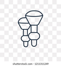 Makeup Brush vector outline icon isolated on transparent background, high quality linear Makeup Brush transparency concept can be used web and mobile