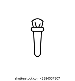 Makeup brush Vector Symbol for Stores and Shops. Suitable for books, stores, shops. Editable stroke in minimalistic outline style. Symbol for design 