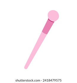 Makeup brushes. Cosmetics for girls. Vector illustration