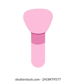 Makeup brushes. Cosmetics for girls. Vector illustration