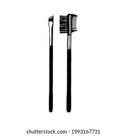 Makeup brushes for eyes icon