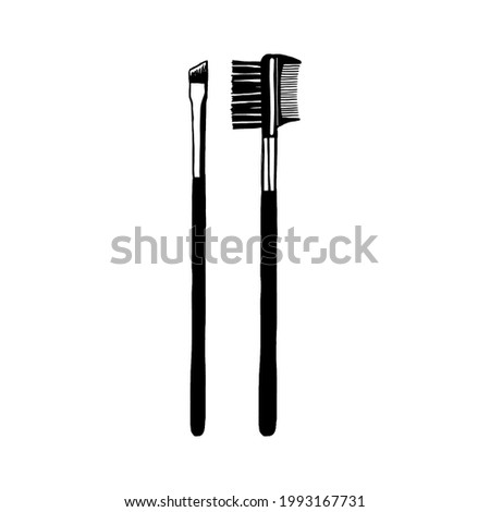 Makeup brushes for eyes icon