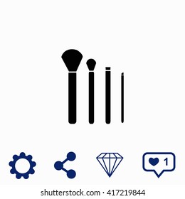 Make-up brushes icon.