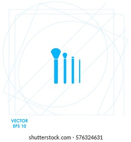 Make-up brushes  icon Vector design.